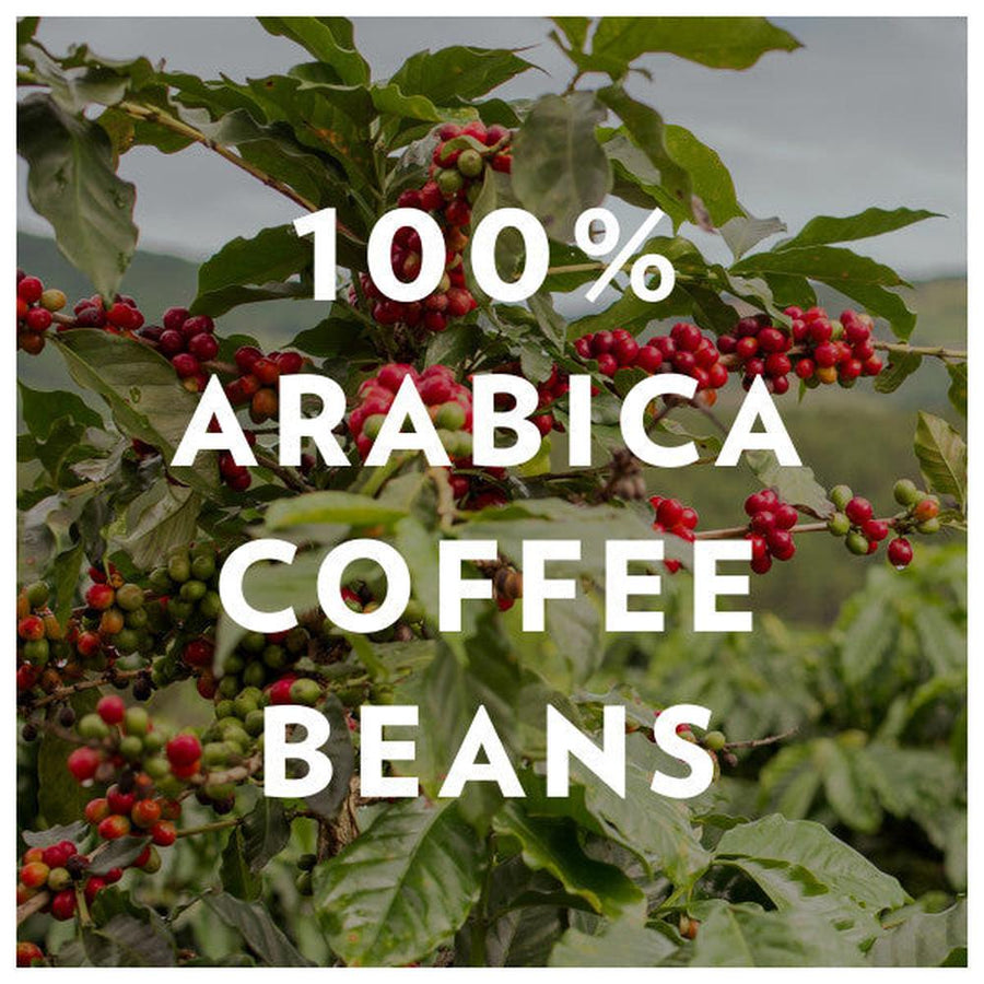 all coffee is made with 100% premium arabica coffee beans sustainably sourced from around the world